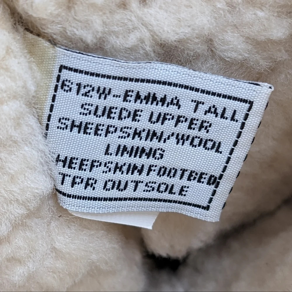 Bearpaw Leather Emma Boot Sherpa Lined 8 Women